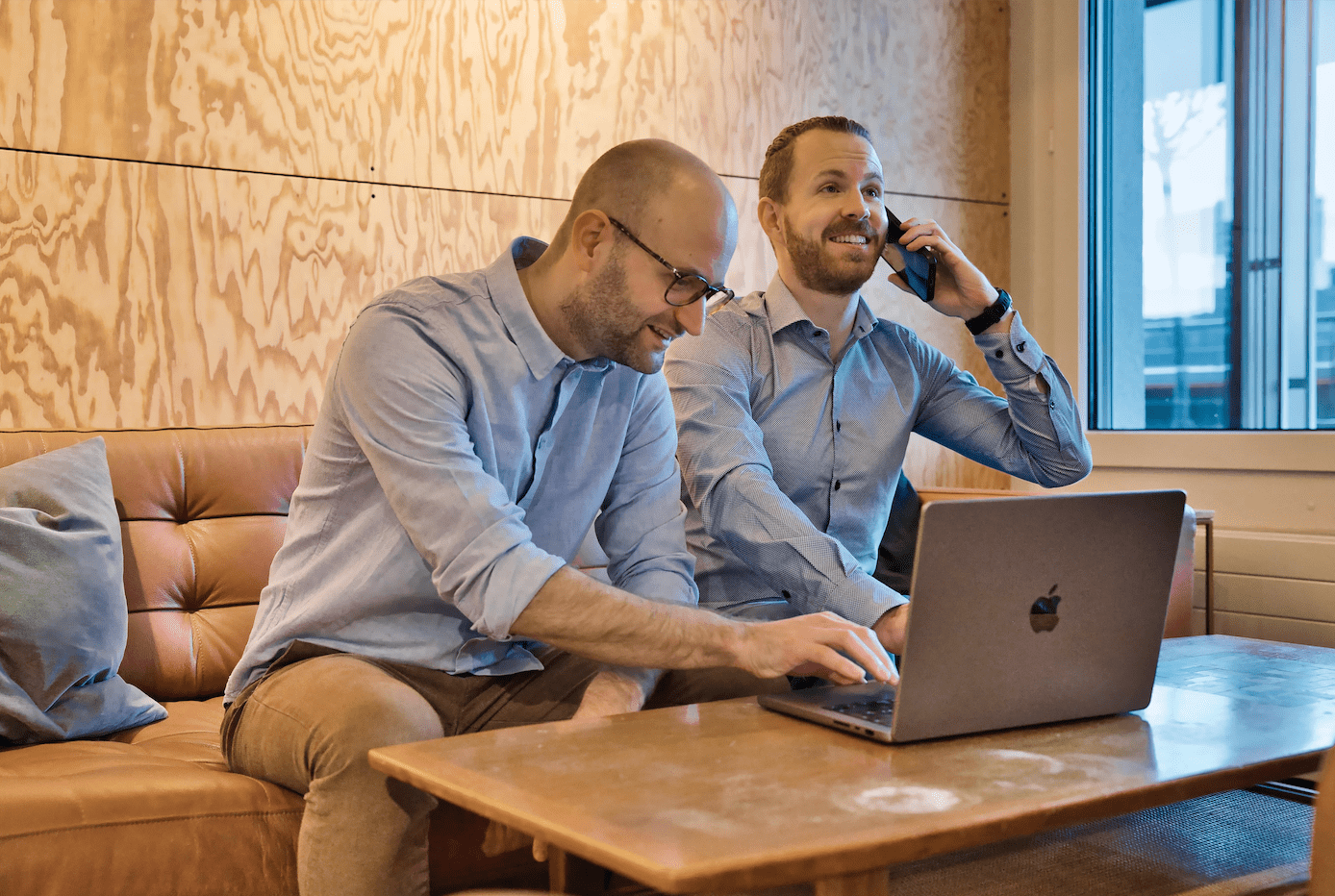 Lukas, Michael and the team in the office